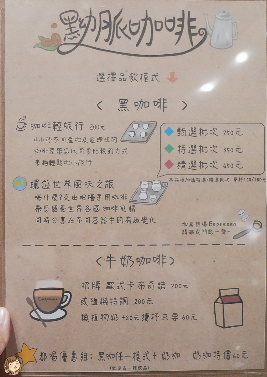 台中咖啡廳-黝脈咖啡，營業時間好長~深夜還能來喝咖啡！