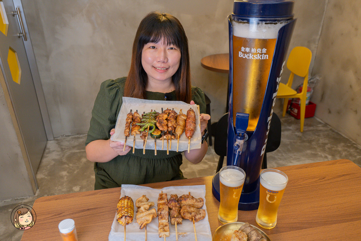 蜜醬燒烤逢甲店｜蜂蜜風味串燒、平價美食、啤酒柱暢快開喝！逢甲夜市聚餐推薦